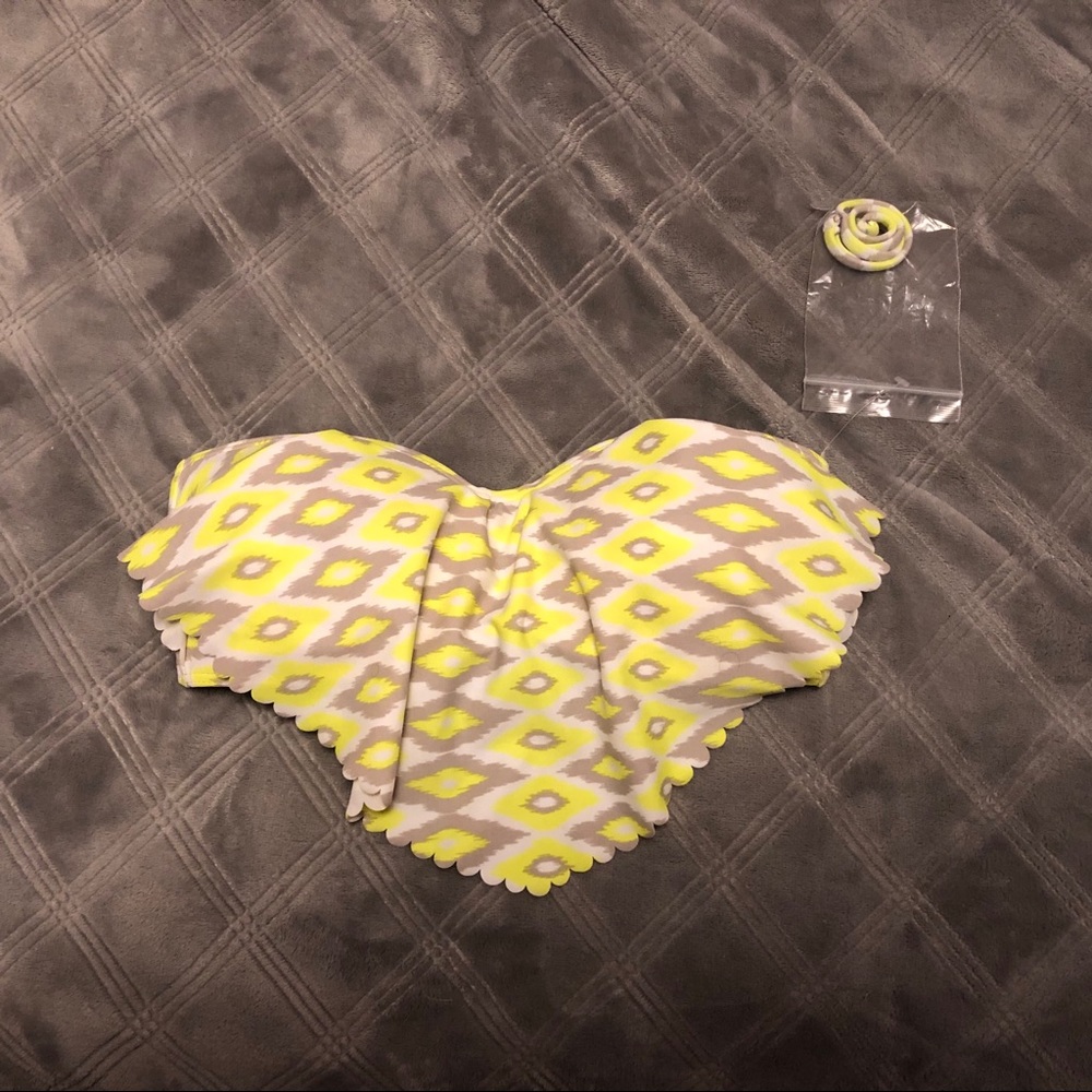Neon Print Bathing Suit Top